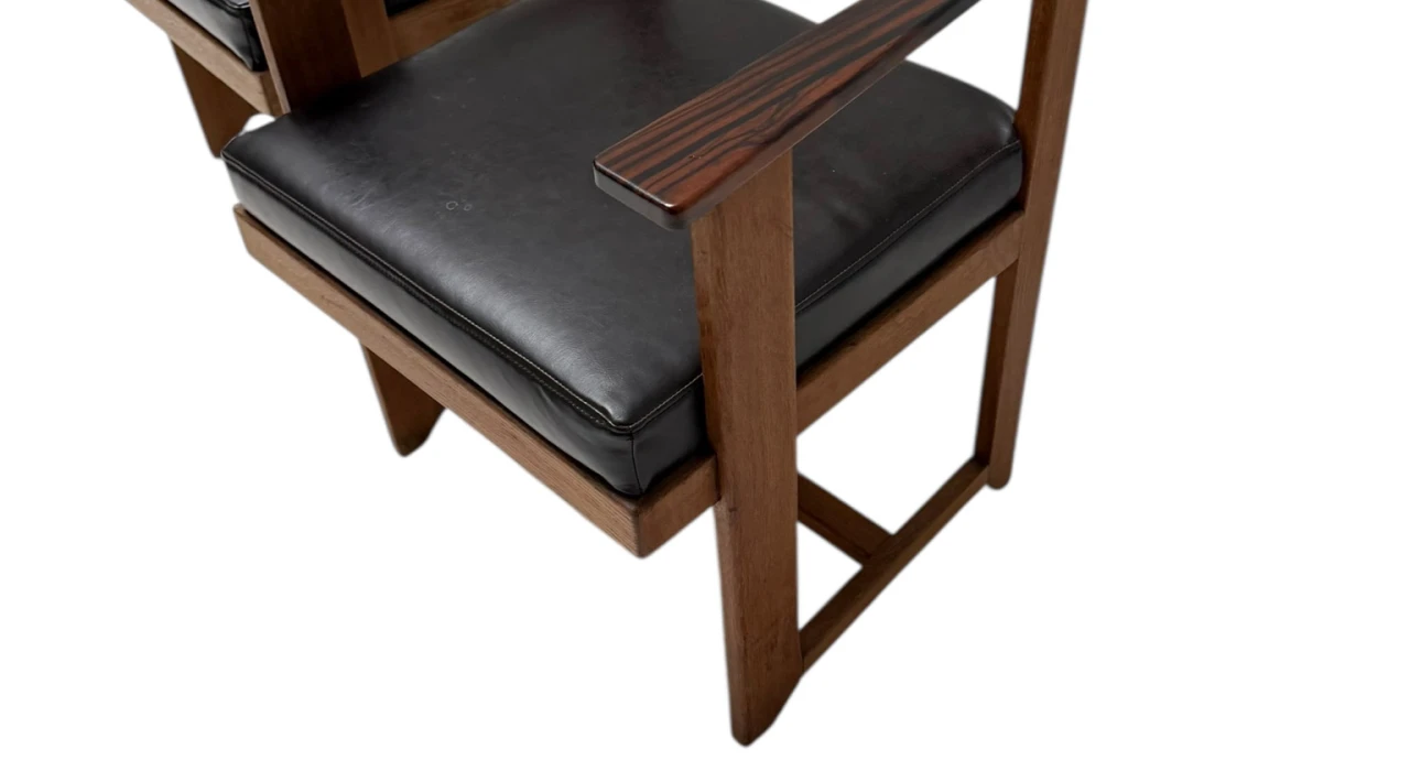 Two Art Deco Modernist Armchairs by Anton Lucas for N.V. Meubelkunst, 1920s